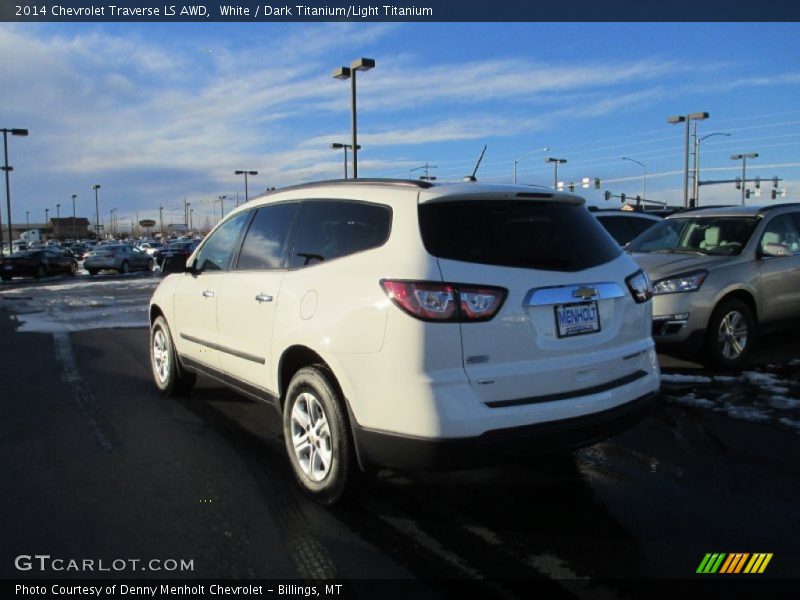 White / Dark Titanium/Light Titanium 2014 Chevrolet Traverse LS AWD