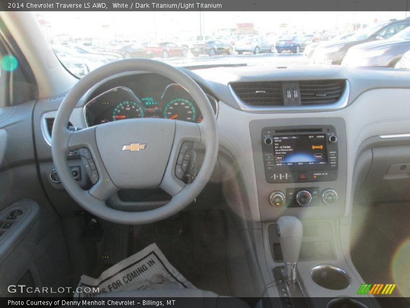White / Dark Titanium/Light Titanium 2014 Chevrolet Traverse LS AWD
