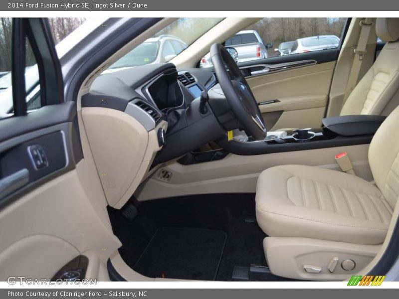 Ingot Silver / Dune 2014 Ford Fusion Hybrid SE