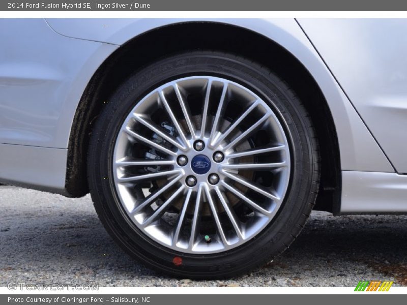 Ingot Silver / Dune 2014 Ford Fusion Hybrid SE
