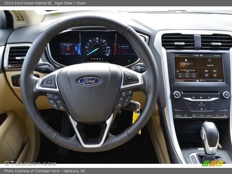 Ingot Silver / Dune 2014 Ford Fusion Hybrid SE
