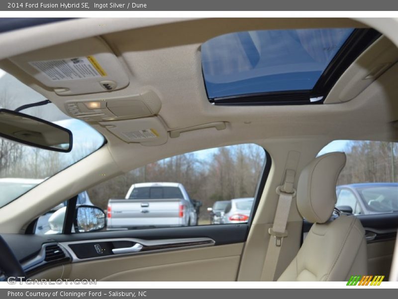 Ingot Silver / Dune 2014 Ford Fusion Hybrid SE