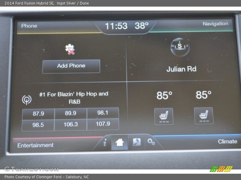 Ingot Silver / Dune 2014 Ford Fusion Hybrid SE