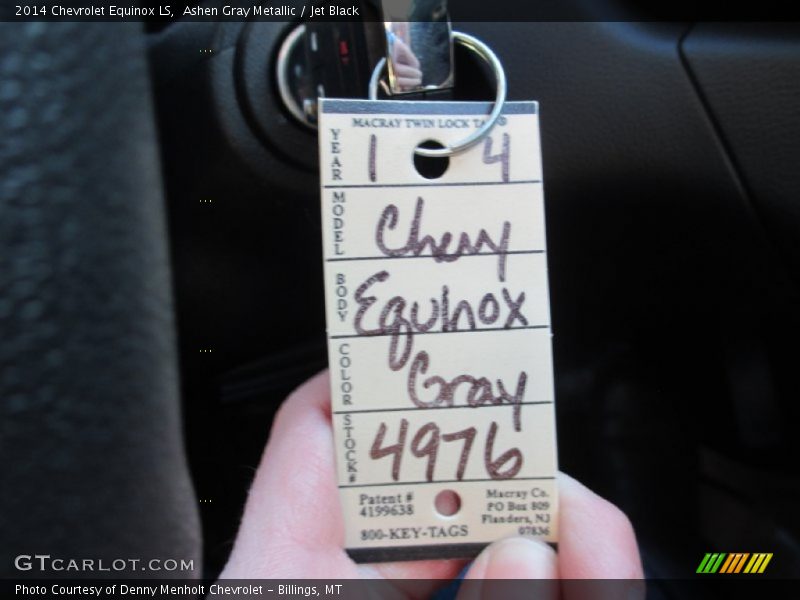 Ashen Gray Metallic / Jet Black 2014 Chevrolet Equinox LS