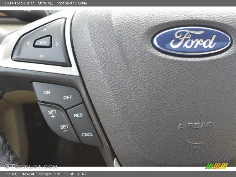 Ingot Silver / Dune 2014 Ford Fusion Hybrid SE