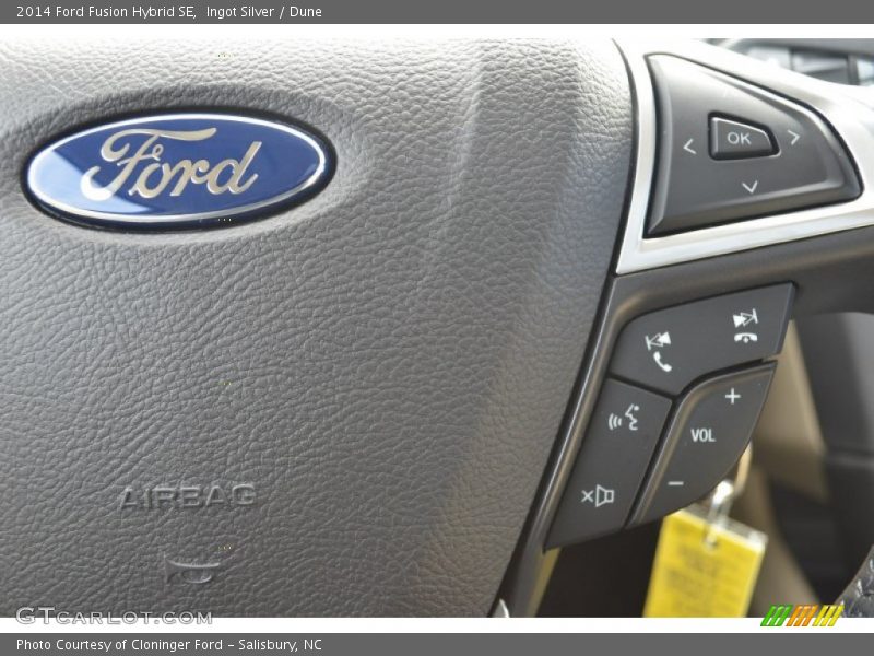 Ingot Silver / Dune 2014 Ford Fusion Hybrid SE