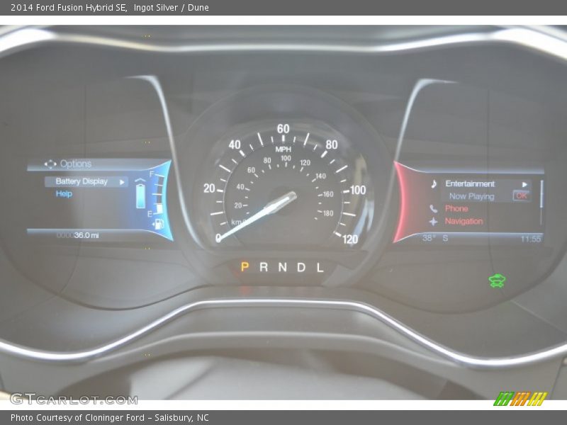 Ingot Silver / Dune 2014 Ford Fusion Hybrid SE