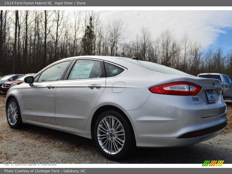 Ingot Silver / Dune 2014 Ford Fusion Hybrid SE