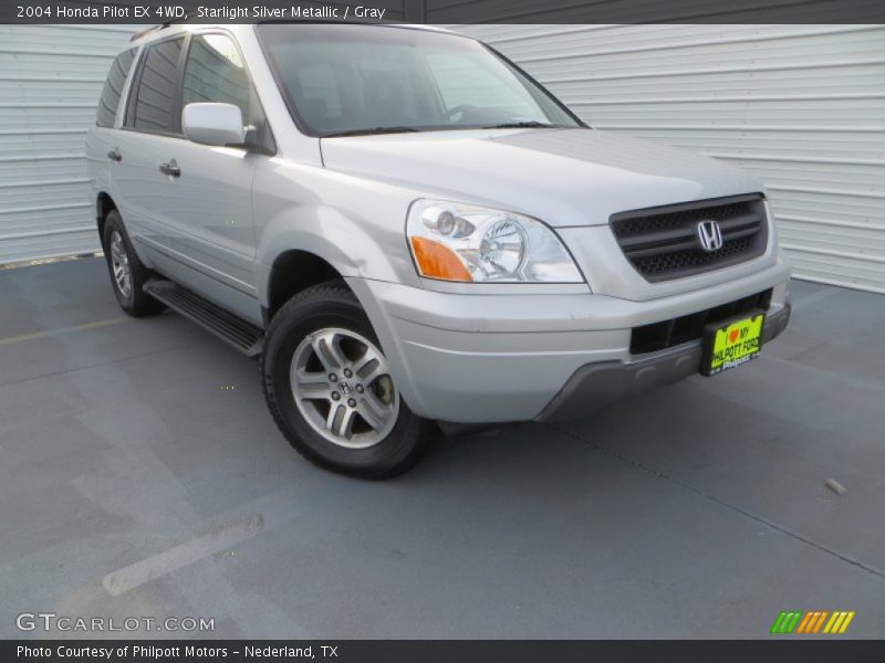 Starlight Silver Metallic / Gray 2004 Honda Pilot EX 4WD