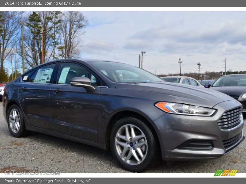 Sterling Gray / Dune 2014 Ford Fusion SE