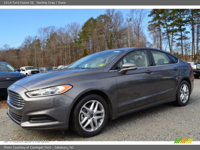 Sterling Gray / Dune 2014 Ford Fusion SE