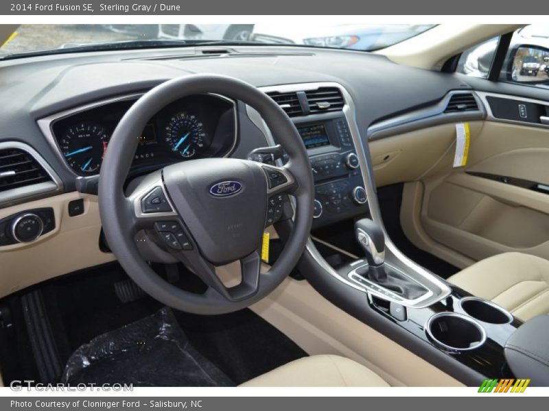 Sterling Gray / Dune 2014 Ford Fusion SE
