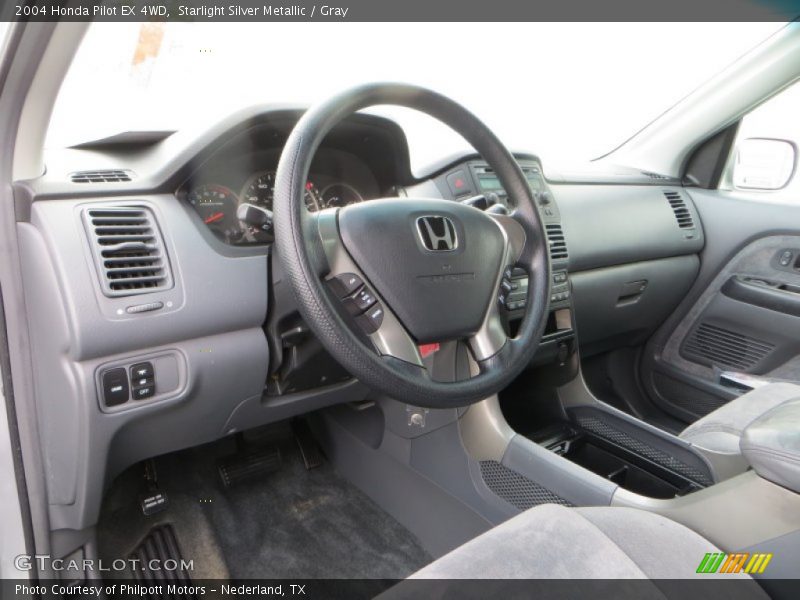 Starlight Silver Metallic / Gray 2004 Honda Pilot EX 4WD