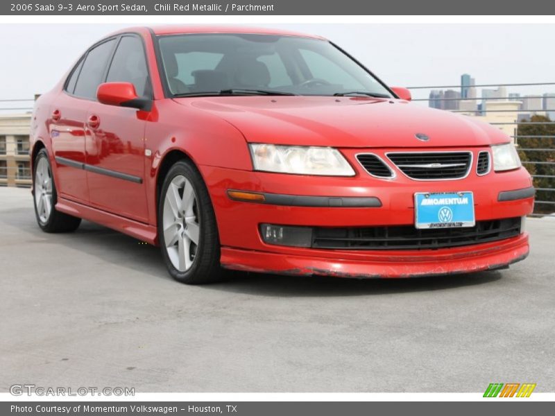Chili Red Metallic / Parchment 2006 Saab 9-3 Aero Sport Sedan