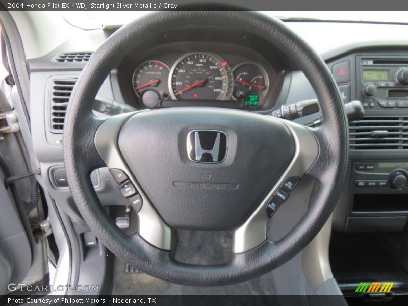 Starlight Silver Metallic / Gray 2004 Honda Pilot EX 4WD
