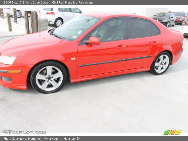 Chili Red Metallic / Parchment 2006 Saab 9-3 Aero Sport Sedan