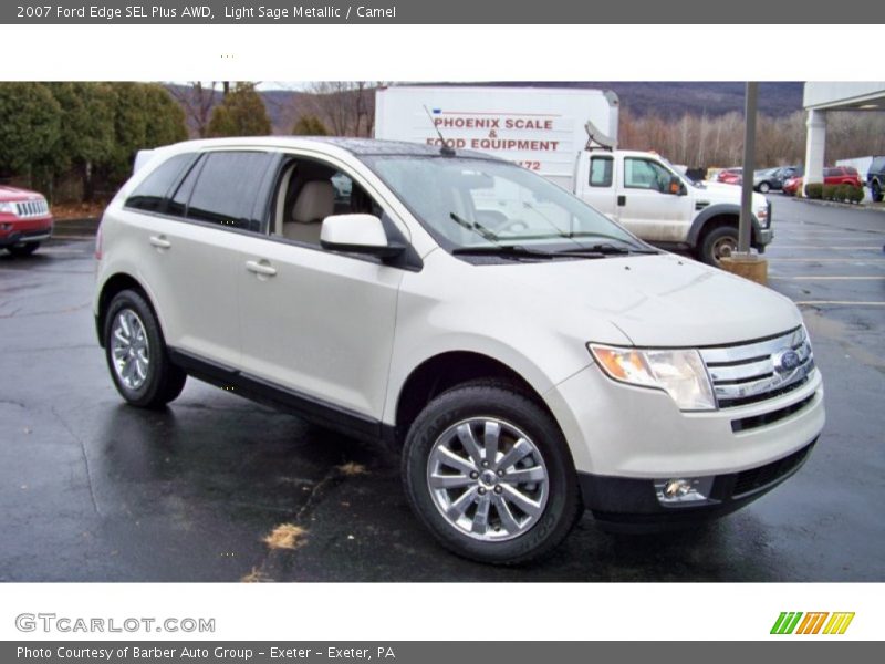 Light Sage Metallic / Camel 2007 Ford Edge SEL Plus AWD