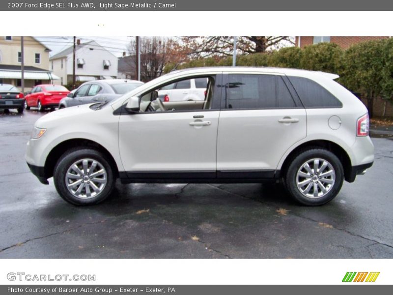 Light Sage Metallic / Camel 2007 Ford Edge SEL Plus AWD