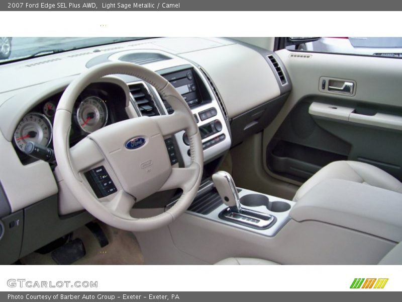 Light Sage Metallic / Camel 2007 Ford Edge SEL Plus AWD
