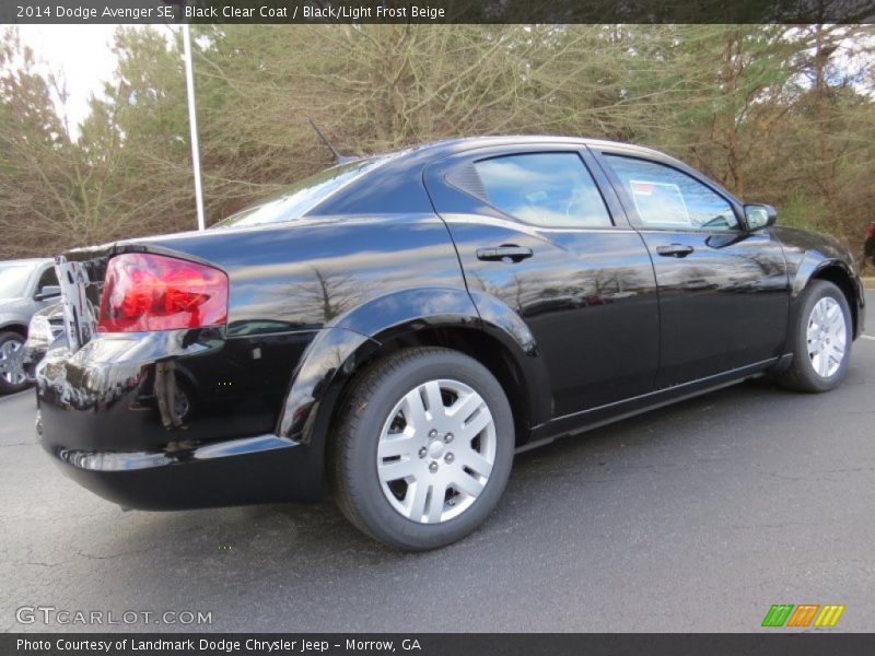 Black Clear Coat / Black/Light Frost Beige 2014 Dodge Avenger SE