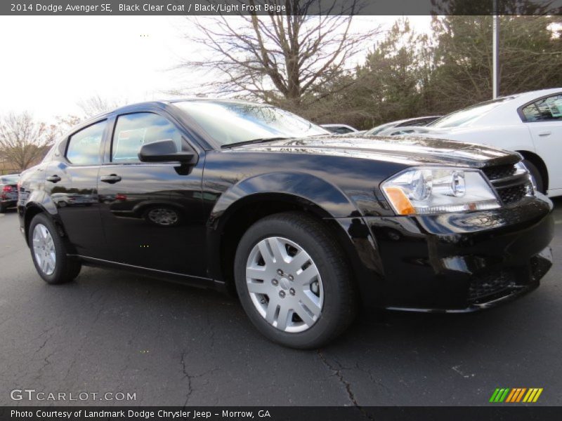 Black Clear Coat / Black/Light Frost Beige 2014 Dodge Avenger SE