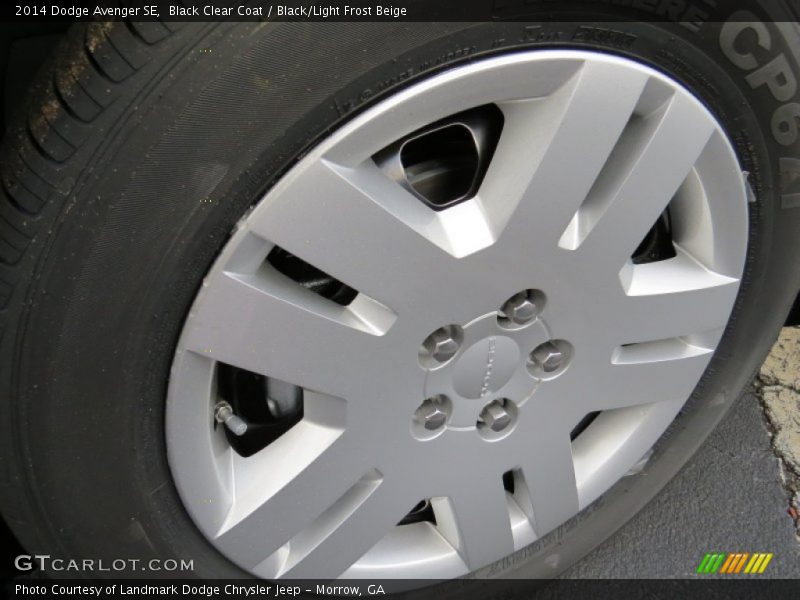 Black Clear Coat / Black/Light Frost Beige 2014 Dodge Avenger SE