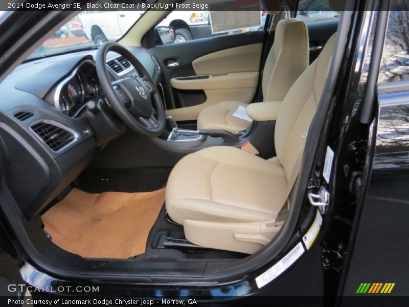 Black Clear Coat / Black/Light Frost Beige 2014 Dodge Avenger SE