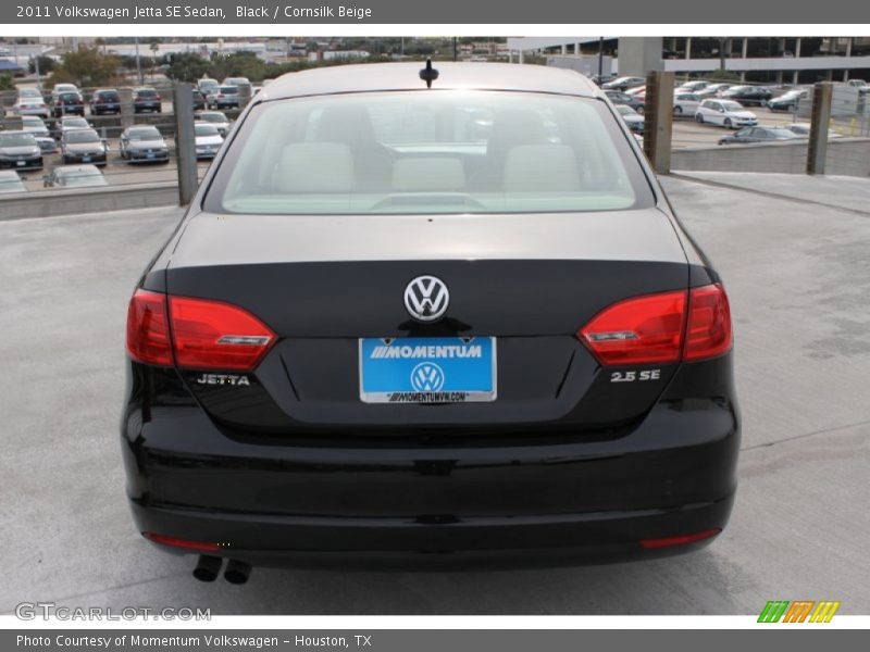 Black / Cornsilk Beige 2011 Volkswagen Jetta SE Sedan