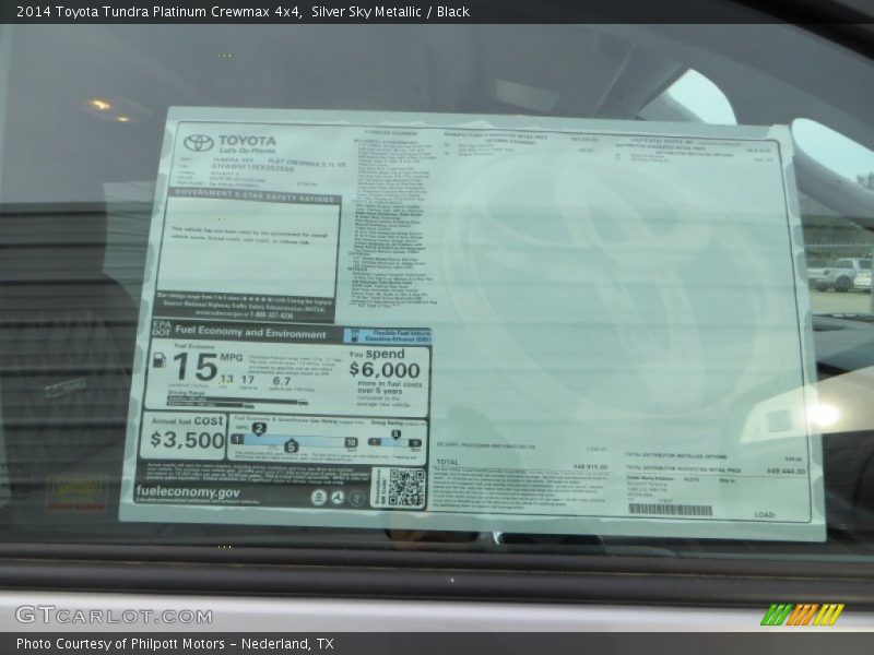 Silver Sky Metallic / Black 2014 Toyota Tundra Platinum Crewmax 4x4