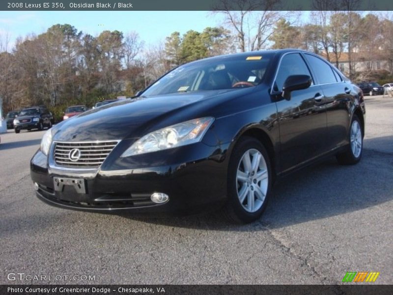 Obsidian Black / Black 2008 Lexus ES 350