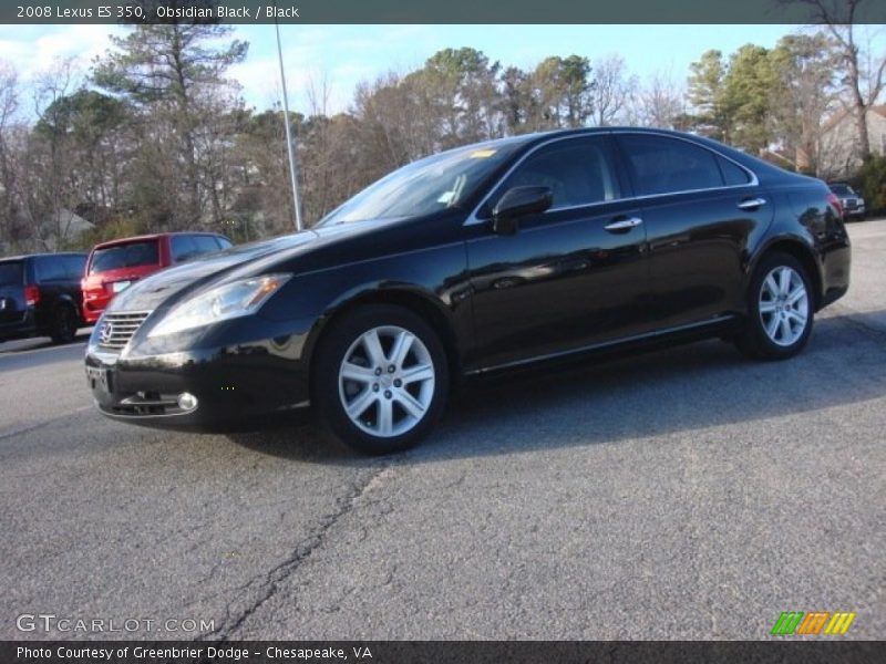 Obsidian Black / Black 2008 Lexus ES 350