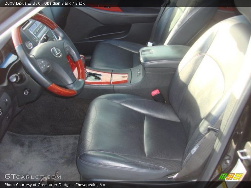 Obsidian Black / Black 2008 Lexus ES 350