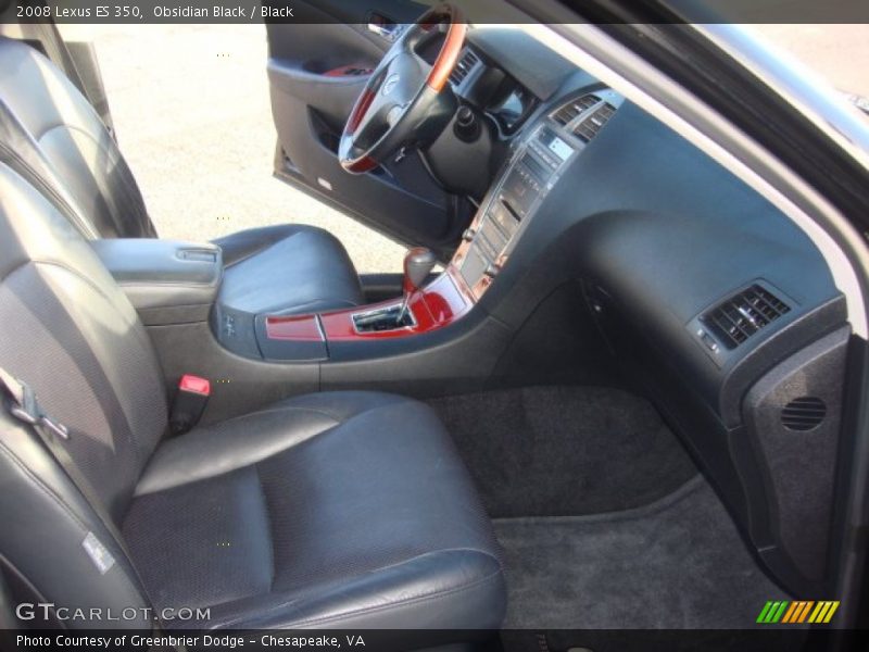 Obsidian Black / Black 2008 Lexus ES 350