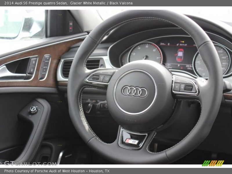 Glacier White Metallic / Black Valcona 2014 Audi S6 Prestige quattro Sedan