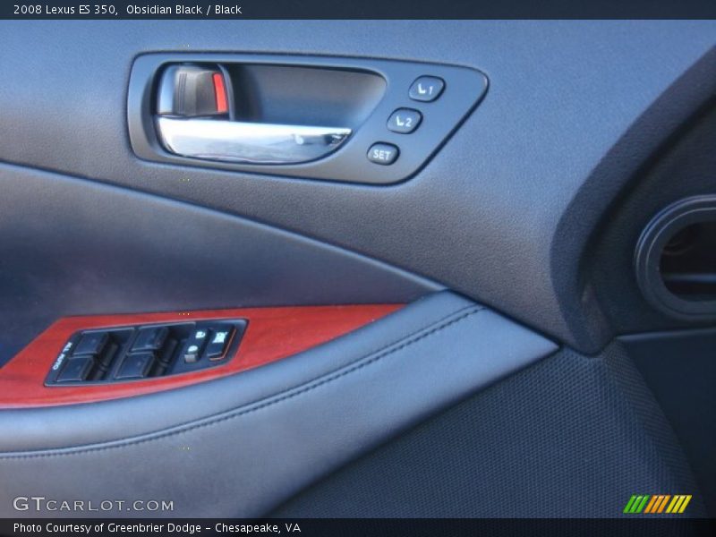 Obsidian Black / Black 2008 Lexus ES 350