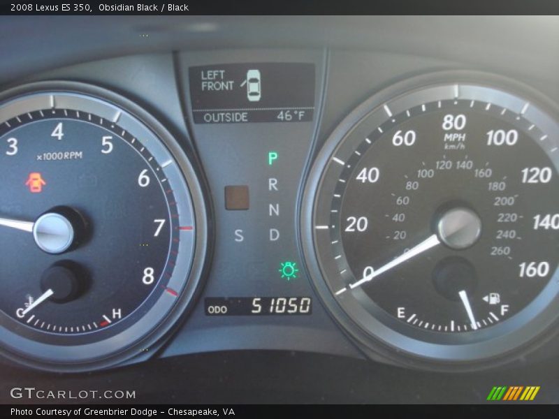 Obsidian Black / Black 2008 Lexus ES 350