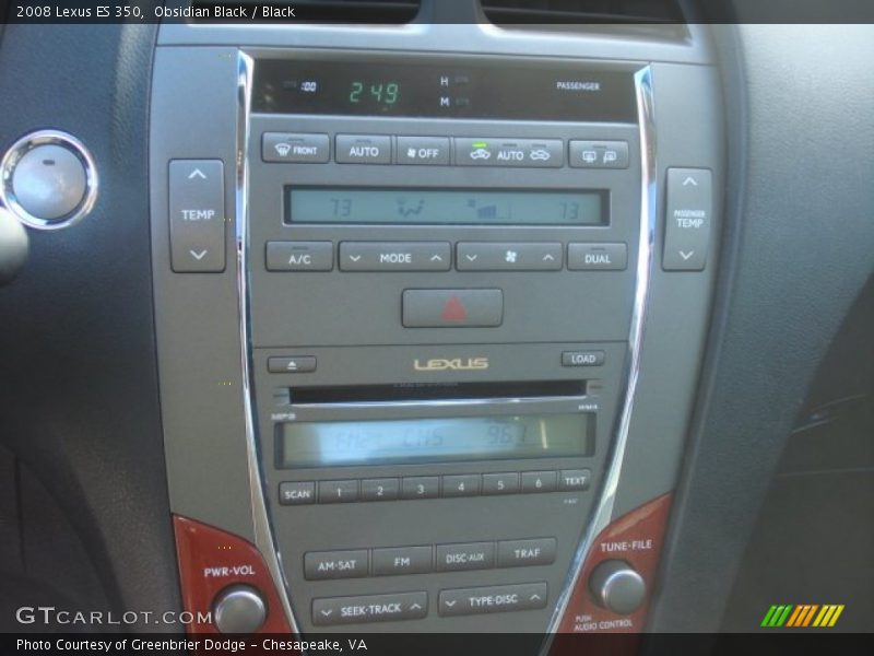 Obsidian Black / Black 2008 Lexus ES 350