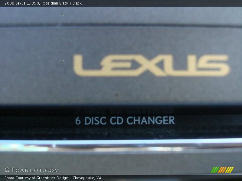 Obsidian Black / Black 2008 Lexus ES 350