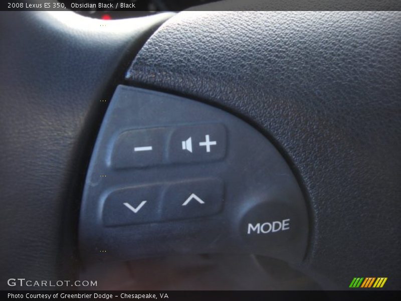 Obsidian Black / Black 2008 Lexus ES 350
