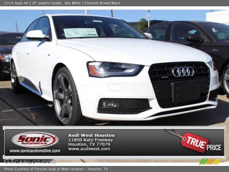 Ibis White / Chestnut Brown/Black 2014 Audi A4 2.0T quattro Sedan