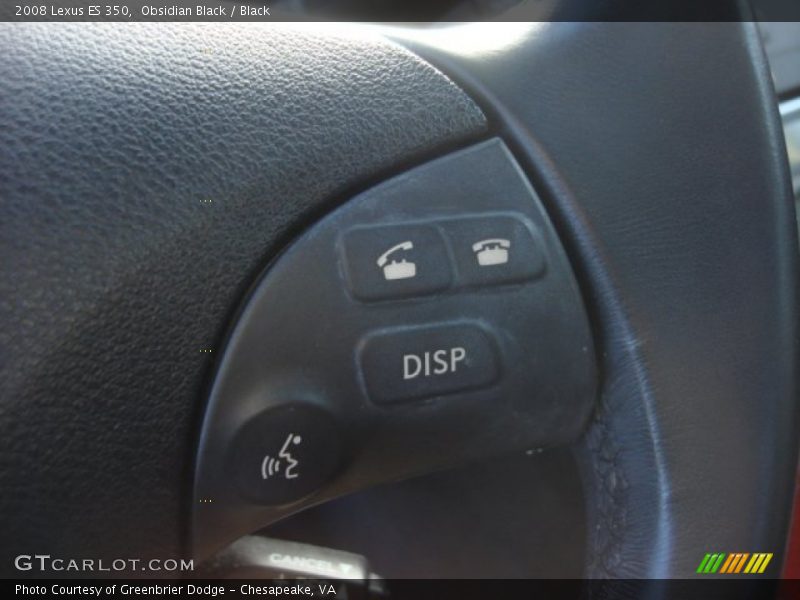Obsidian Black / Black 2008 Lexus ES 350