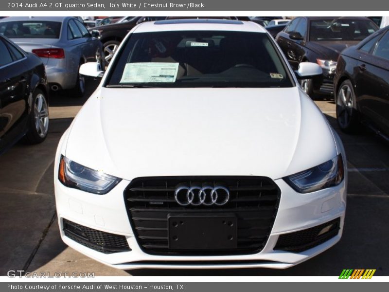 Ibis White / Chestnut Brown/Black 2014 Audi A4 2.0T quattro Sedan
