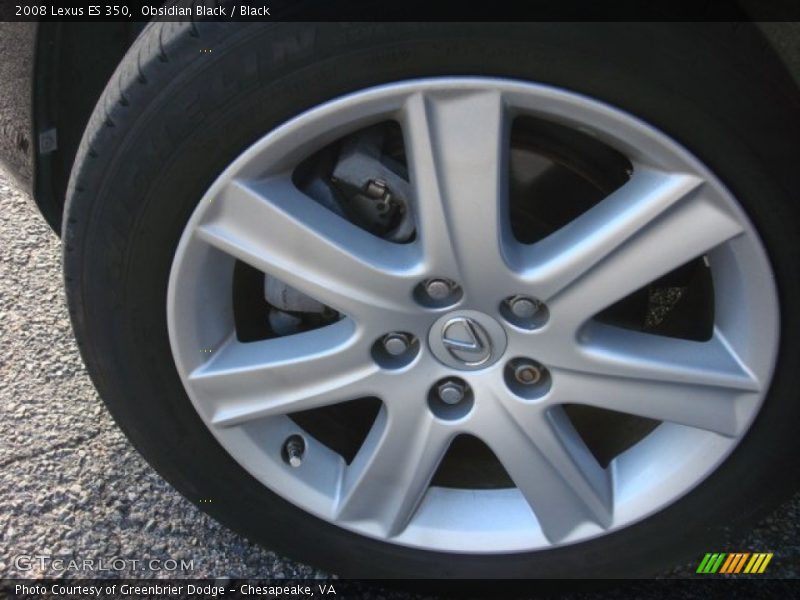 Obsidian Black / Black 2008 Lexus ES 350