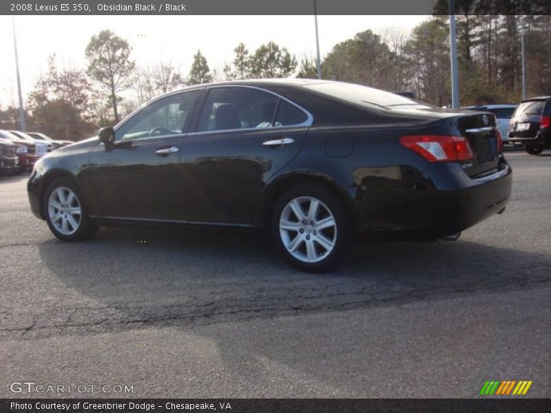 Obsidian Black / Black 2008 Lexus ES 350