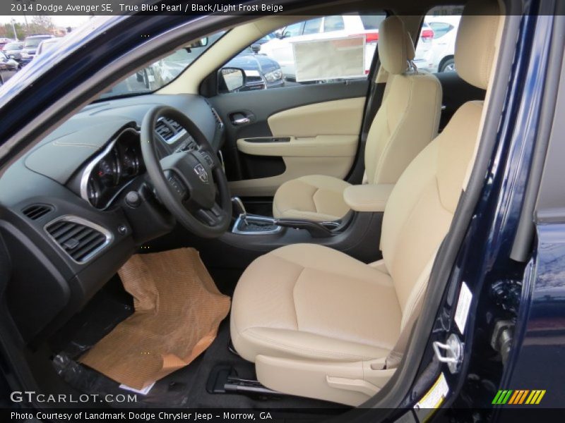 True Blue Pearl / Black/Light Frost Beige 2014 Dodge Avenger SE