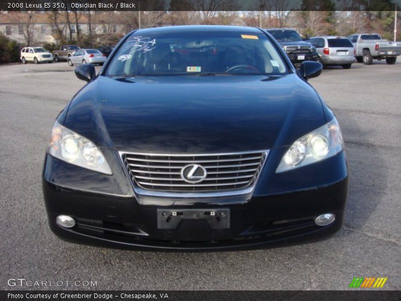 Obsidian Black / Black 2008 Lexus ES 350