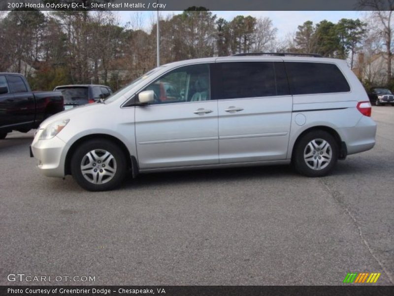 Silver Pearl Metallic / Gray 2007 Honda Odyssey EX-L