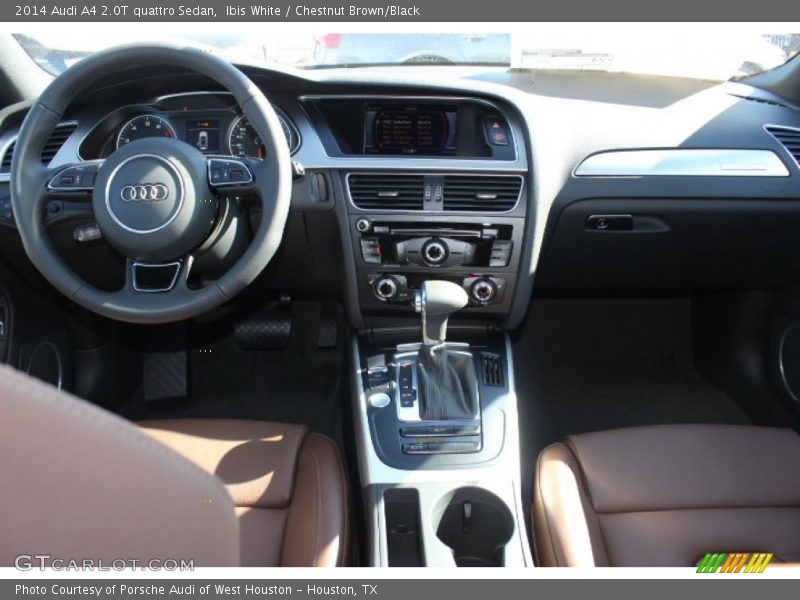 Ibis White / Chestnut Brown/Black 2014 Audi A4 2.0T quattro Sedan