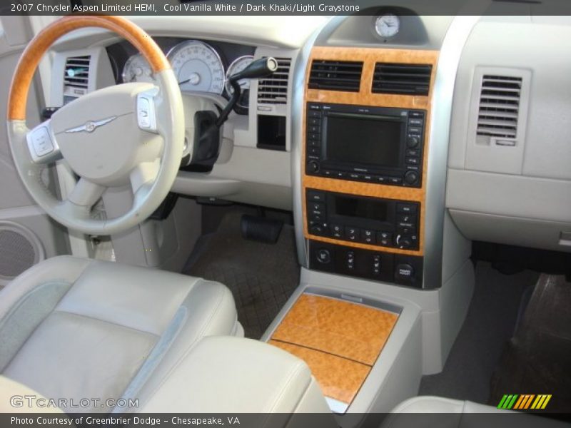 Cool Vanilla White / Dark Khaki/Light Graystone 2007 Chrysler Aspen Limited HEMI