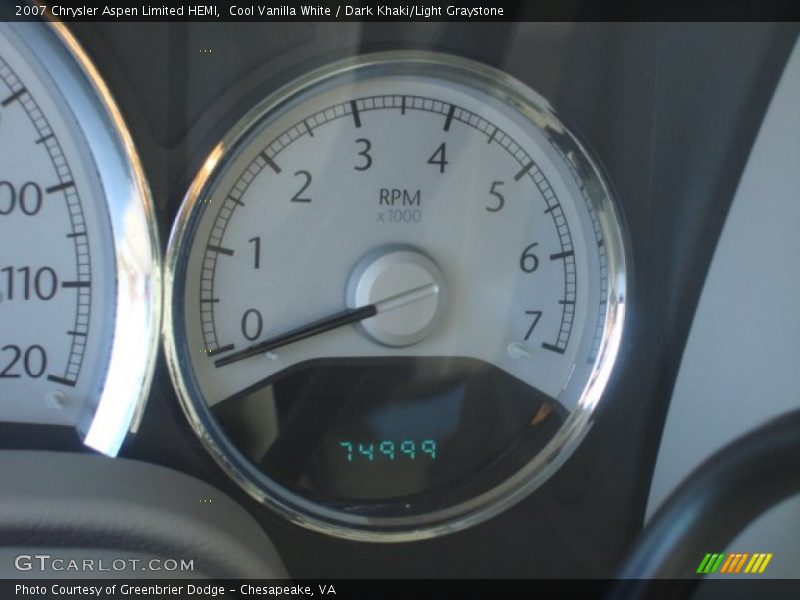 Cool Vanilla White / Dark Khaki/Light Graystone 2007 Chrysler Aspen Limited HEMI
